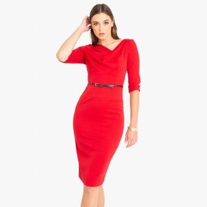 Black Halo Size 2 NWT Classic 3/4 Sleeve Jackie O Sheath Dress